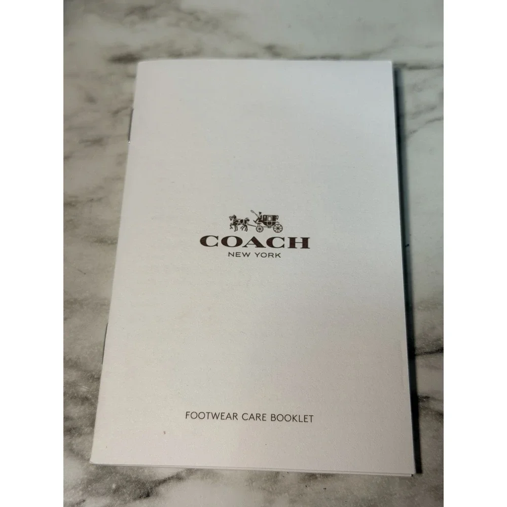 Coach Mabel Calf Leather Boots Womens 5.5 B Black Chain‎  A00193 W/BOX (2970)